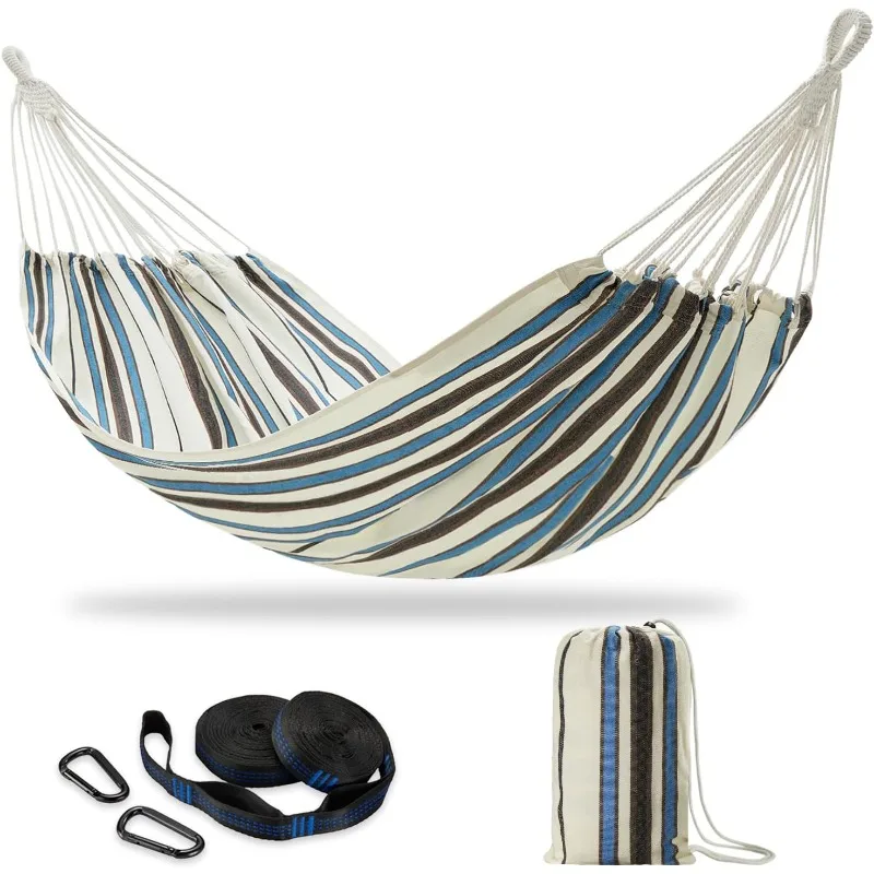 

Brazilian Double Hammock with Tree Straps,Extra Large 94x63IN,2 Persons Hammock for Backyard Patio Outdoor and Indoor