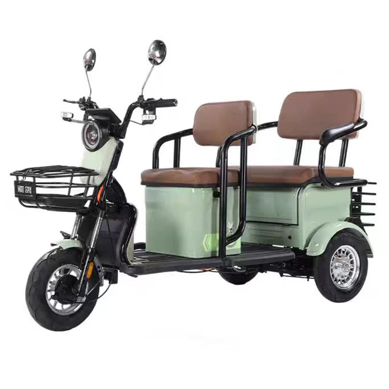 Quality Certifications 60V Lead Acid Battery Electric Passenger Tricycle with Open Body 700KG Payload for 3 Passengers