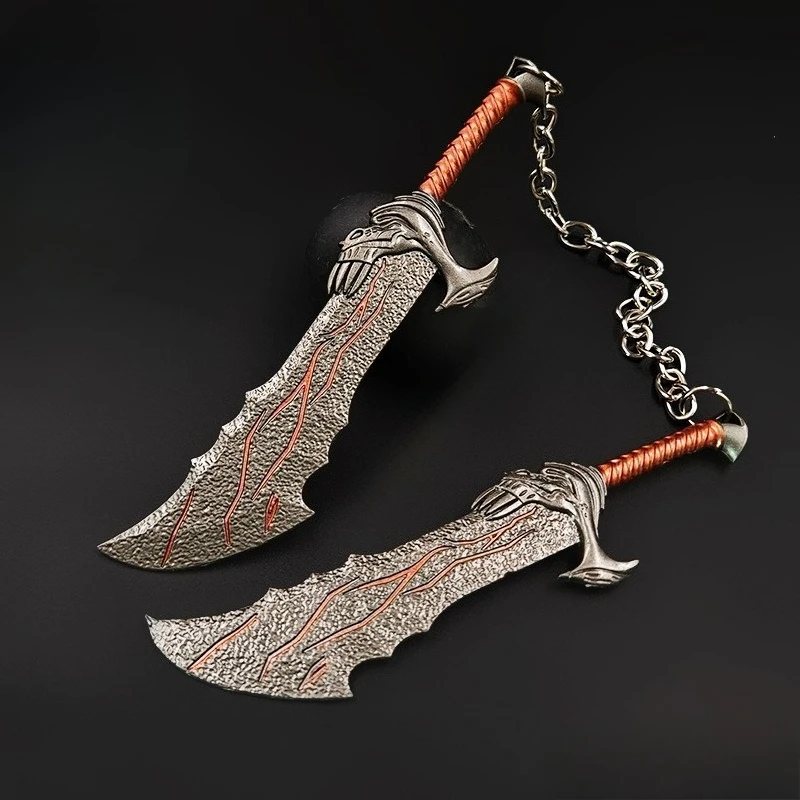 13 CM God of Wars 5  Game Peripherals Blades of Chaos Metal Craft Weapon Model Collectible Ornamnets Creative Birthday Gifts Toy