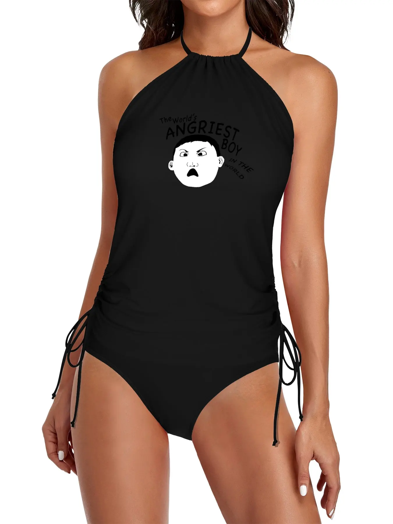 

The World's Angriest Boy Split Swimsuit Set swimwear for women 2025 whole woman swimsuit beach dresses woman