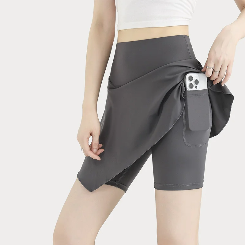 PofyBofy Bevell Sports Skirt Womens Summer Tennis Skirts with Shorts Underneath Pickleball Workout and Golf Skorts with Pockets