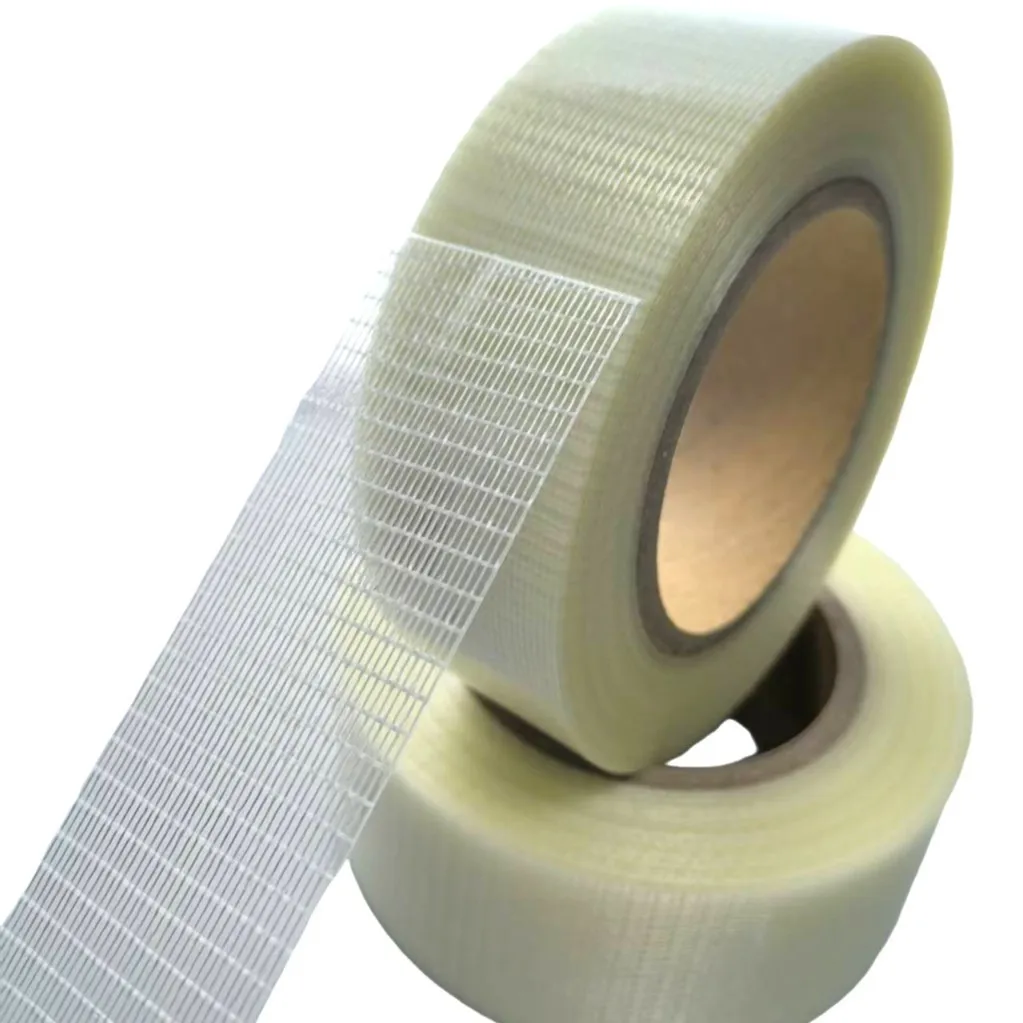 20 Meters Glass Fiber Adhesive Mesh Tape Transparent Waterproof Grid Tapes High Viscosity Reinforced Strapping Packing Seal Tape