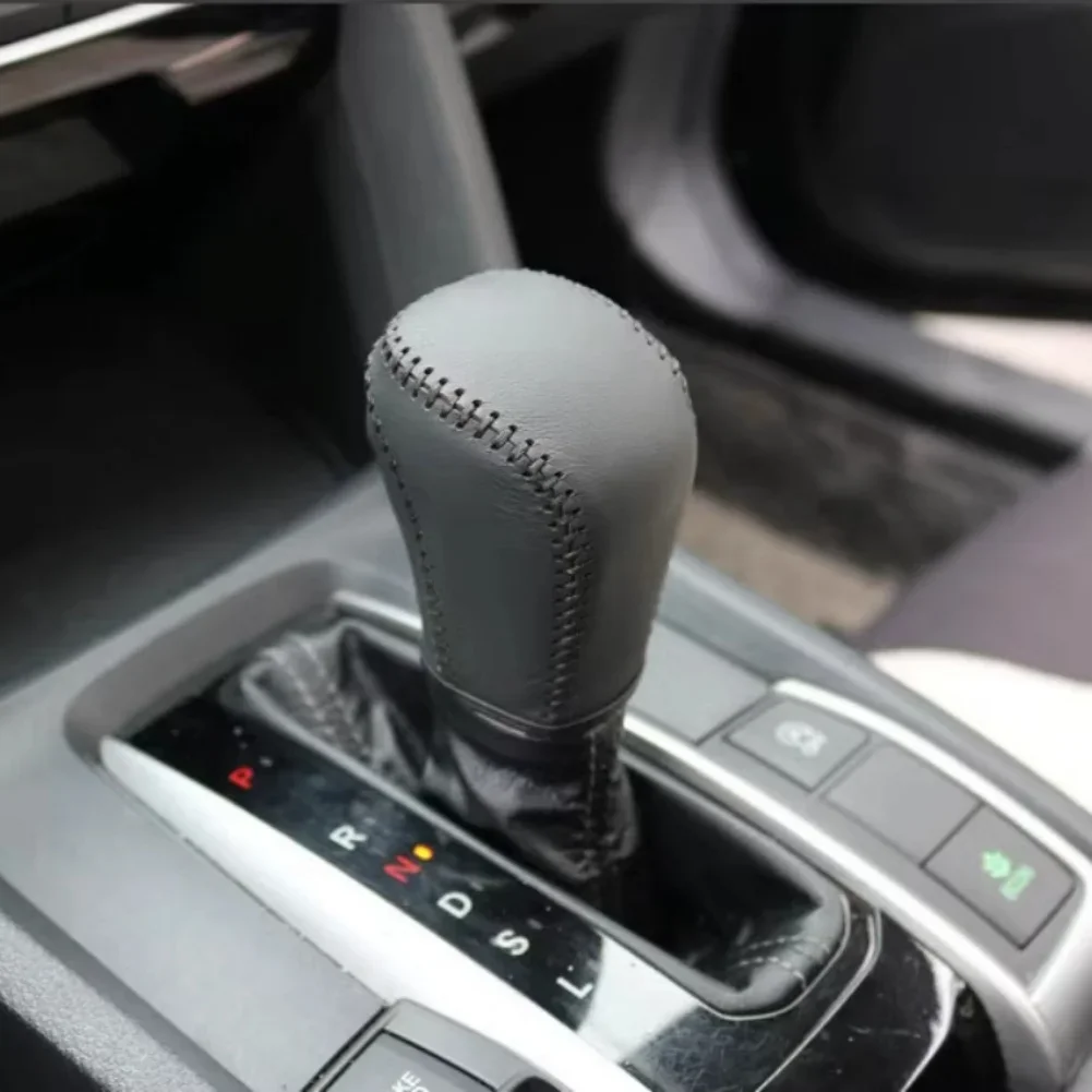 Чехол на ручку переключения передач из кожи для Honda Civic 10-го поколения 2016-2021 годов выпуска, модели с ручным переключением передач.