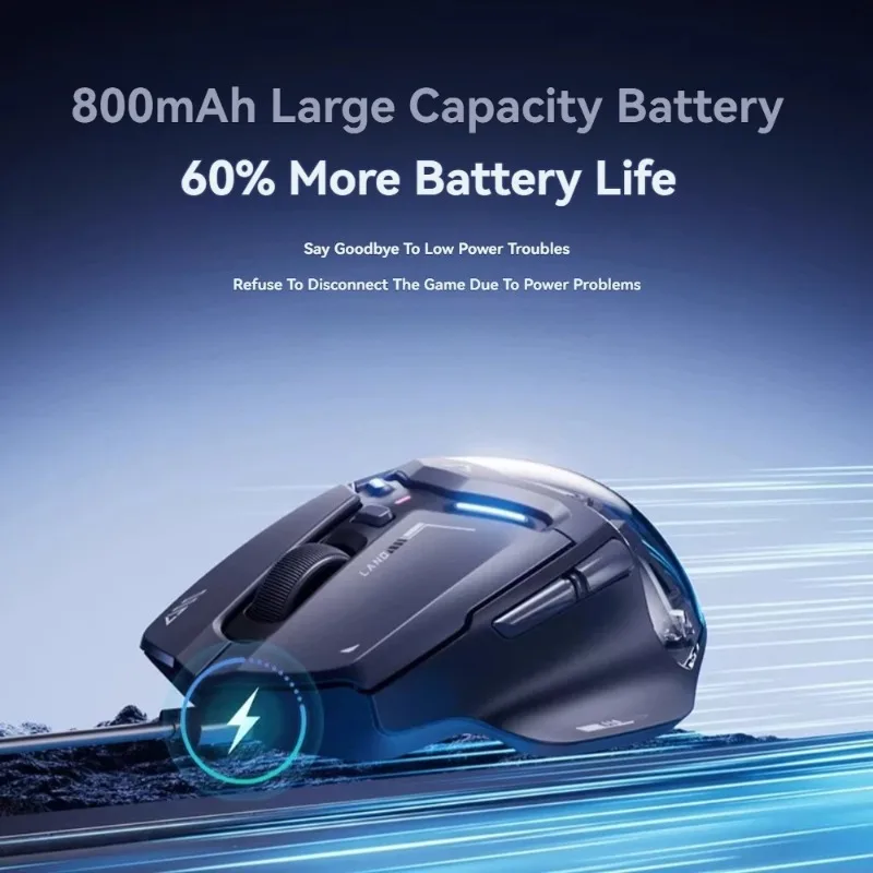 

Inphic IN9 Ultra Gaming Mouse 2.4gWireless Vibration Feedback 8K Return Rate 30000DPI PAW3950 Custom Ergonomic Performance Mouse