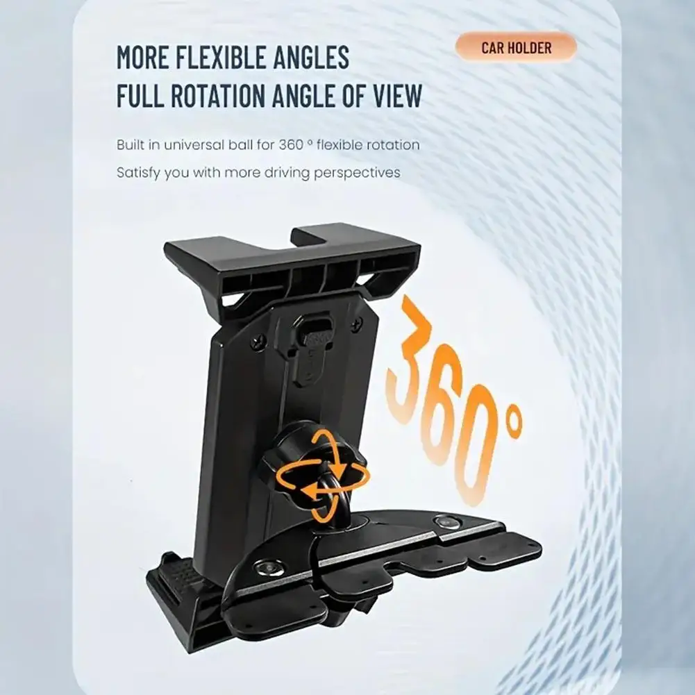Universal Car CD Slot Tablet Bracket, suporte do telefone móvel, Mount Stand, Rotativo para iPhone, 7, 8, 9, 10, 11 polegadas