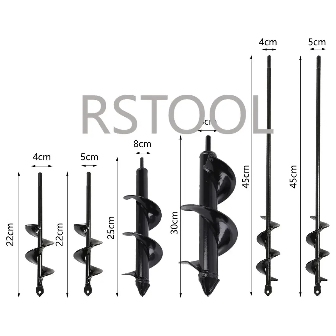 Garden Auger Flower Planter Spiral Drill Bit Hex Shaft Hole Digger Yard Gardening Planting Bedding Bulbs Seedlings 8*45mm