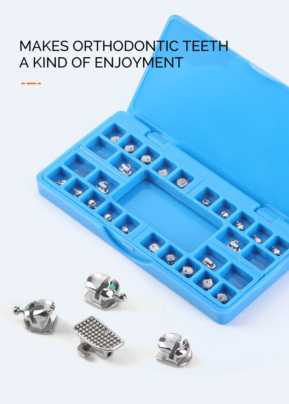 3 Boxen AZDENT Dental Kieferorthopädische Halterung Zahnspangen Sphärische Monoblock selbstligierende Halterungen ROTH/MBT 022 Haken mit Bukkalröhrchen – Detail 6