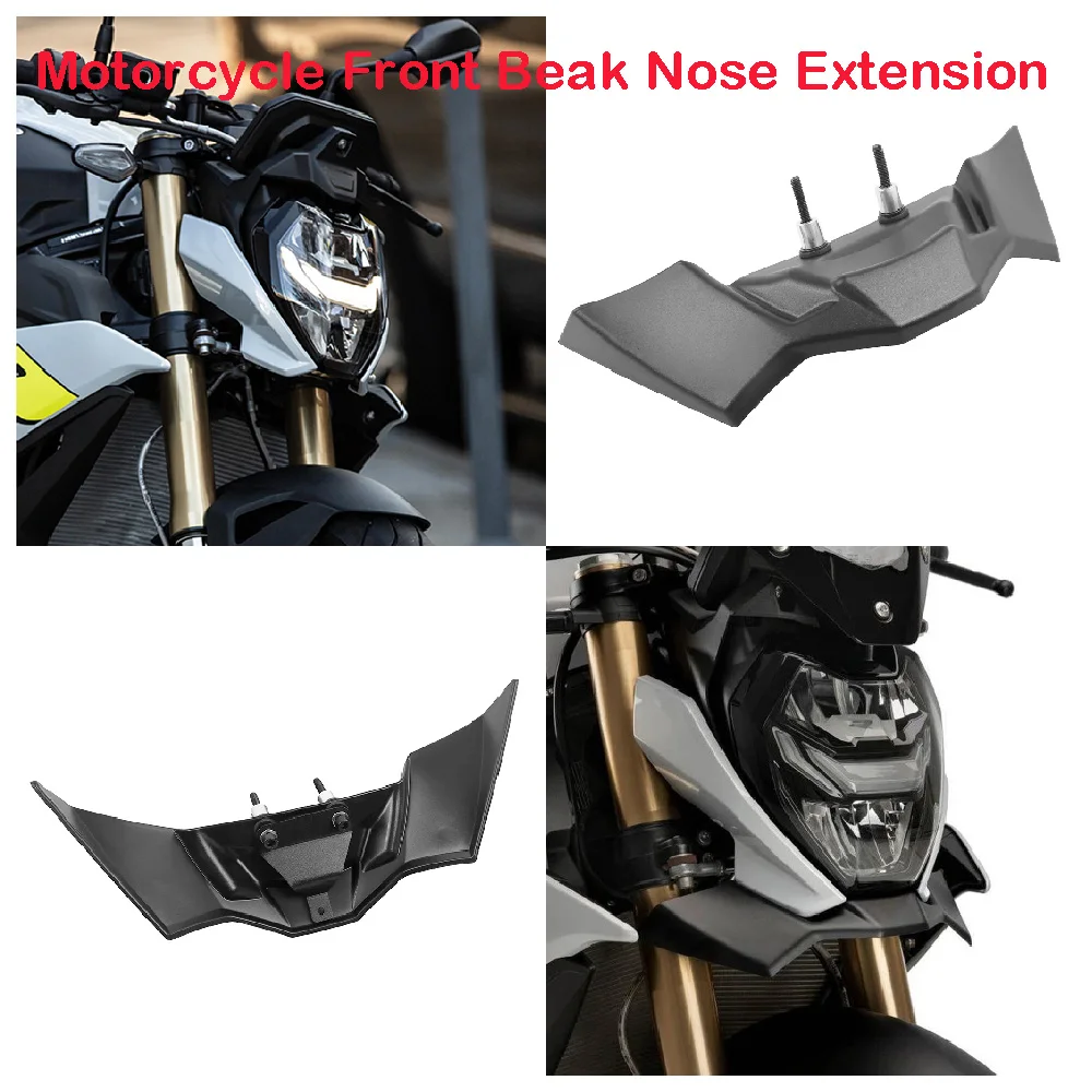 

Fits for BMW S1000R ABS M1000R 2021 2022 2023 2024 Motorcycle Front Beak Nose Extension Plate Aerodynamic Downforce Cone Spoiler