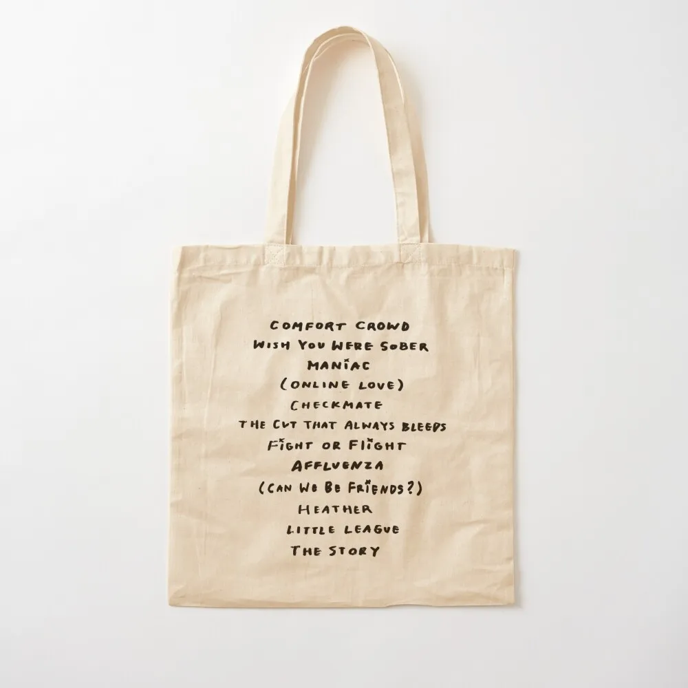 

Kid Krow Tracklist Tote Bag sacs de shopping tote bag woman shopper bag women Canvas Tote