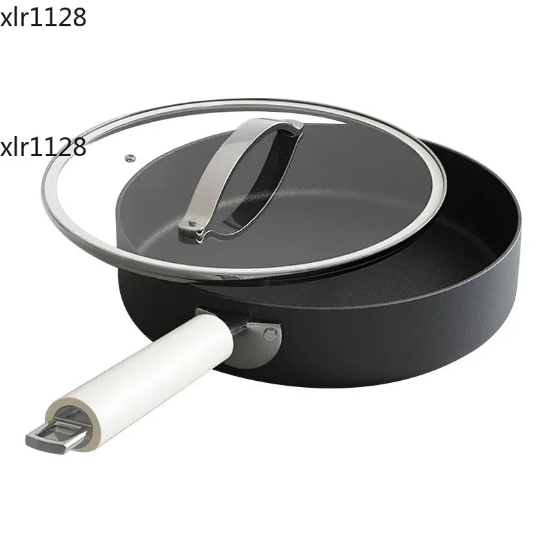 New Household Uncoated Flat Bottom Frying Pan Non-Stick Iron Skillet for All Stoves