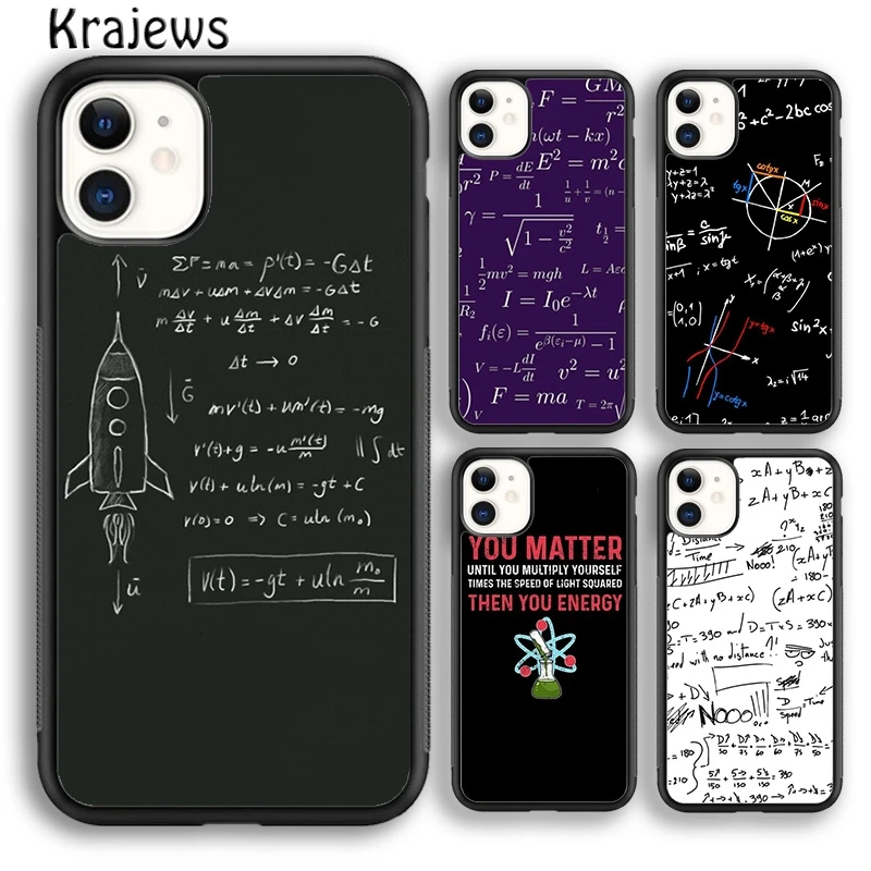 Krajews Science Physics Equation Soft Phone Case Cover For iPhone 16 15 SE2020 14 6 7 8 plus 11 12 13 pro max coque Fundas