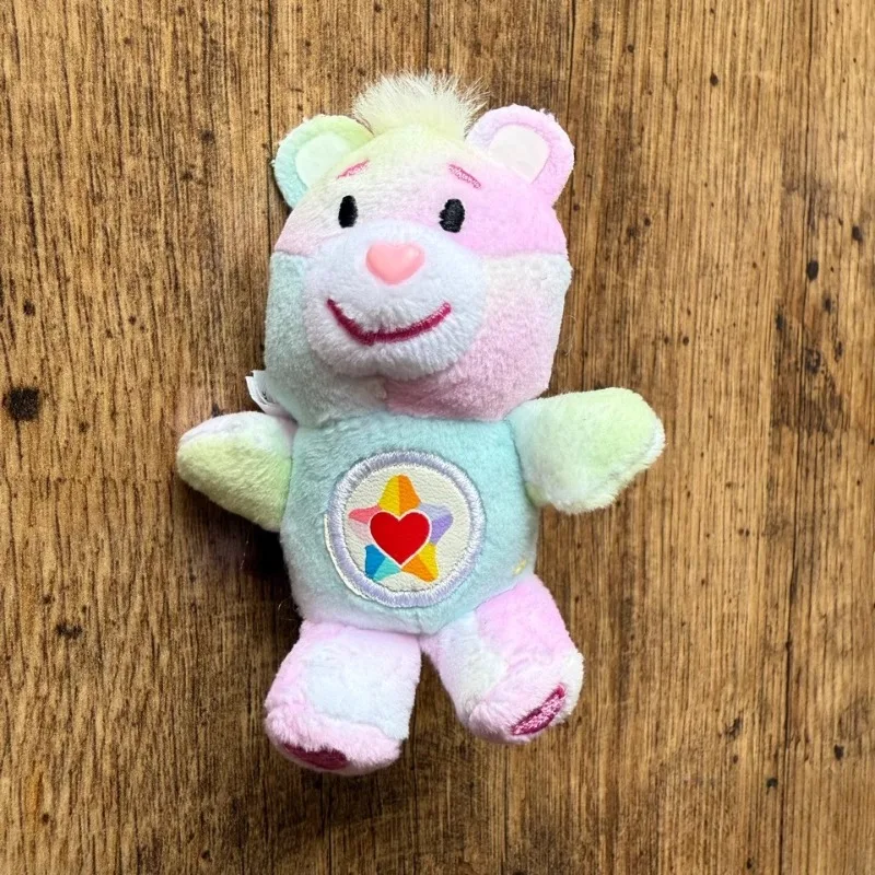 حقيقي مصغرة قوس قزح الدببة الأصفر الوردي الأرجواني الكرتون ألعاب من نسيج مخملي جامع طبعة محدودة 8 ~ 9 سنتيمتر