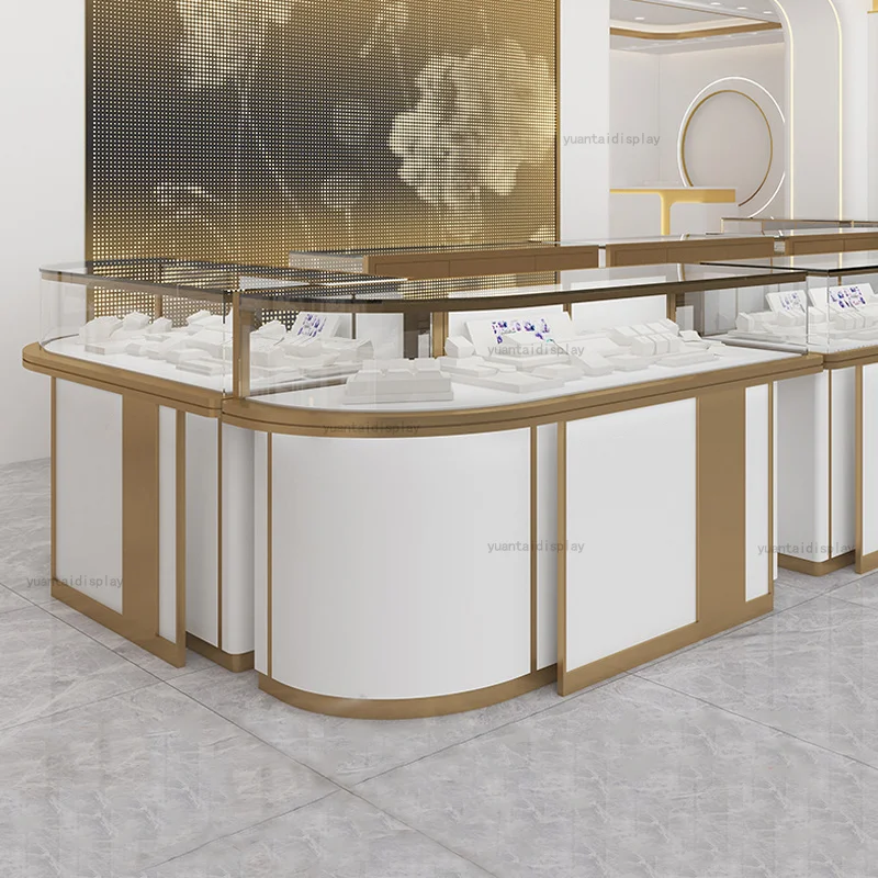 custom.High-end Jewellery Shop Counter Design with Jewelry Display Cabinet Jewelry Store Display Showcase