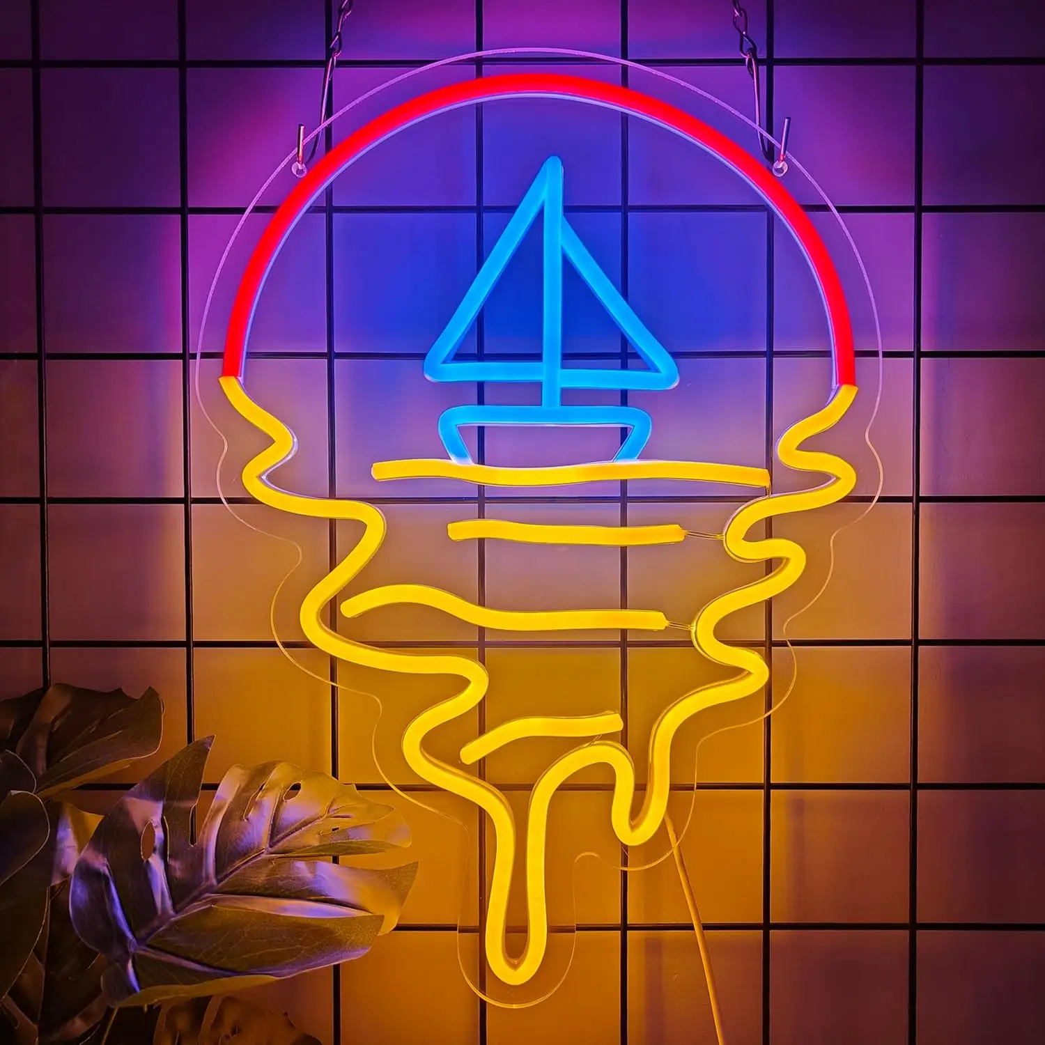 

Neon Sign Dimmable Sailing Boat Neon Lights for Bedroom Caffee Shop Bathroom Man Cave Beach Bistro Decor Aesthetics Draw Gifts