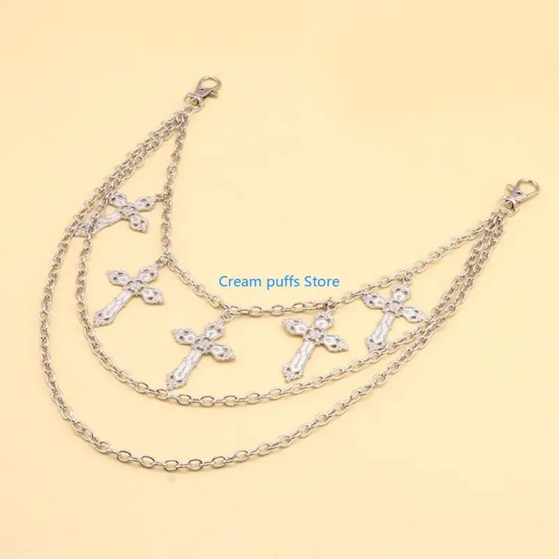 50le pantaloni hip hop per ballerini punk egirl eboy harajuku jean side punk catena