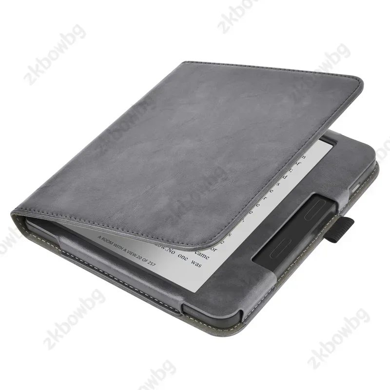 PU Leather HandStrap Case For Tolino Vision 6/5 Stand Wake/Sleep Case For Kobo Libra Colour 2024 Libra2 H2O Smart Case Cover