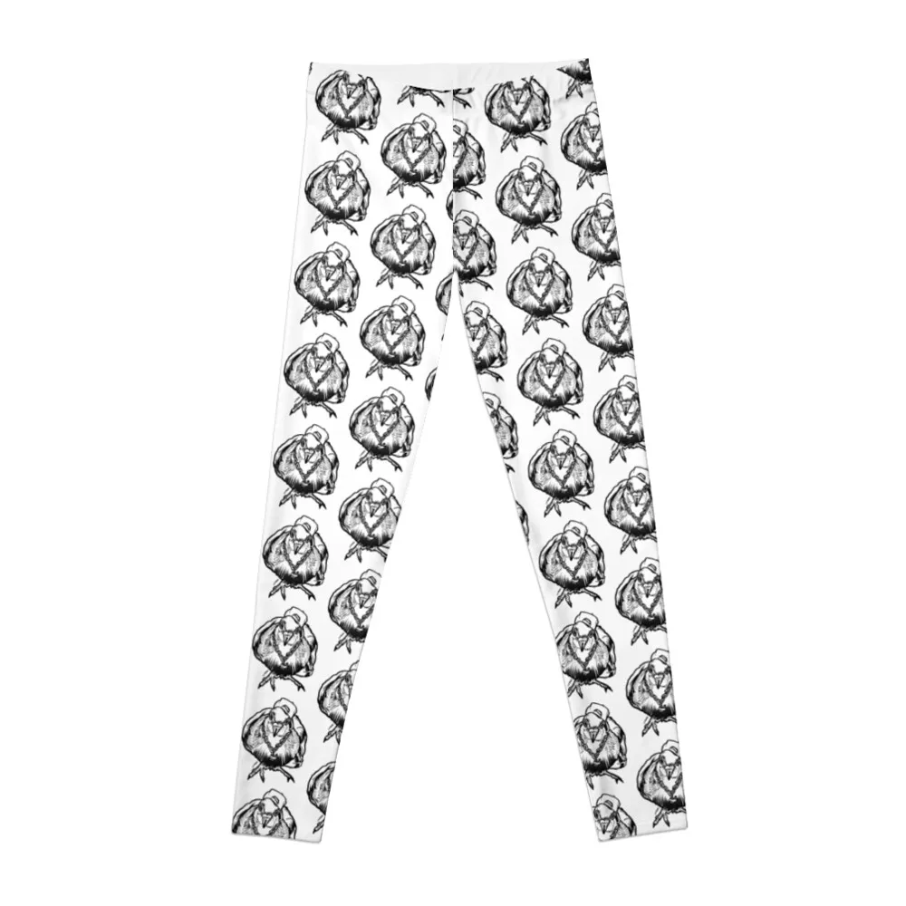 

Homie Pigeon (Black & White) RedBubbleArtParty Leggings gym clothing push up tights for for physical Womens Leggings