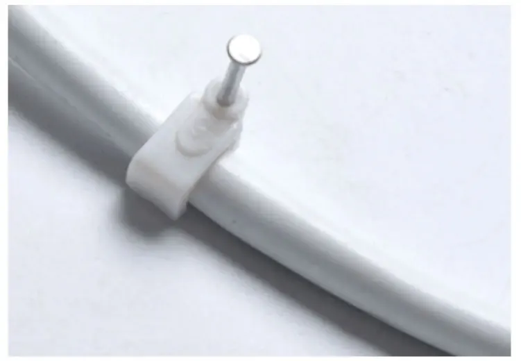 Clips de clavos de cable tipo círculo de 4mm, 6mm, 8mm y 10mm, materiales PE con acero