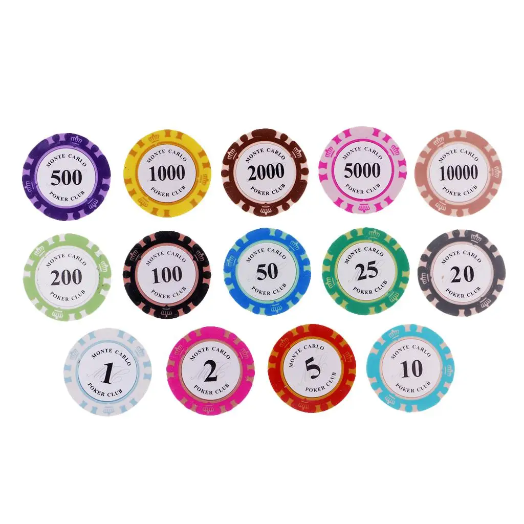 

Poker Chip Clay Set Vibrant Casino Chips with Numbers for Poker Games Board Game Accessories