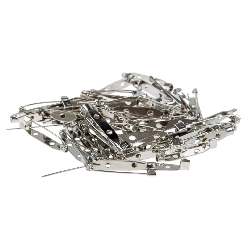 50pcs Brooch Bar Pins Findings 32mm