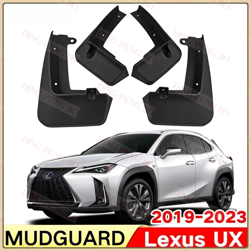 Mud Flaps For Lexus UX UX200 UX250h HYBRID 2019-2023 2022 Splash Guards Fender MudFlaps Front Rear Mudguards Car Accessories