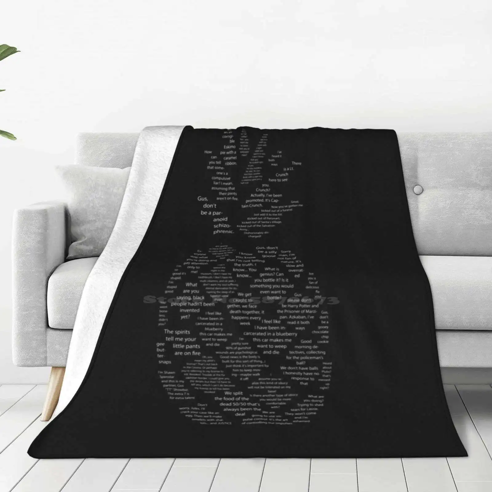 Psych Quotes Soft Warm Throw Blanket Psych Quotes Lassiter Jules Pineapple Tv Show Shawn Spencer Burton Guster