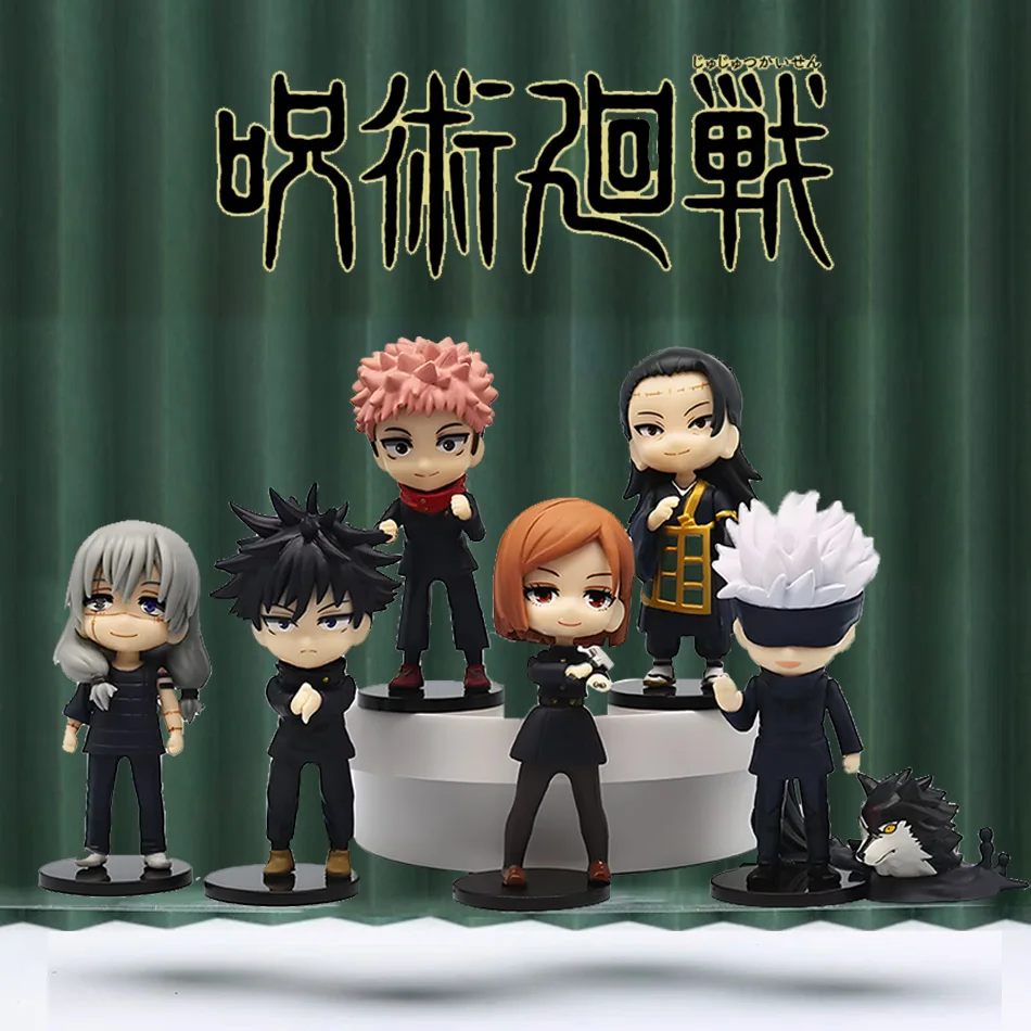 

6Pcs/Pack Q Posket Jujutsu Kaisen 9cm Figure Satoru Gojo Itadori Yuji Geto Suguru Nobara Megumi Collection Character Ornaments..