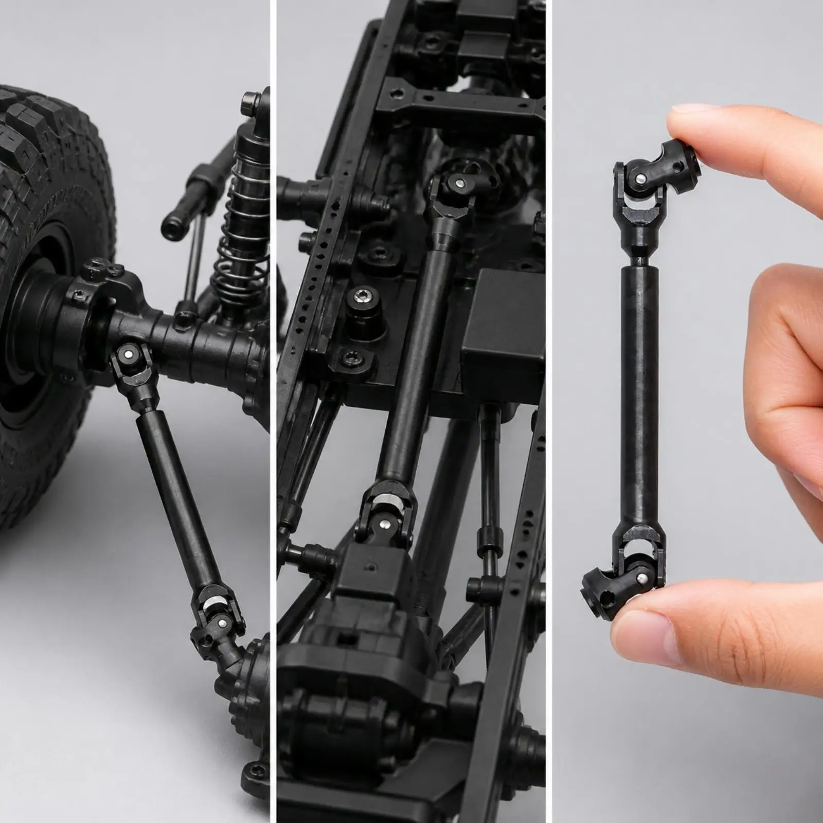 1-10スケールのrcカー用、金属製スプラインシャフト、クローラー用ドライブシャフト、シャーシアップグレード用交換部品。