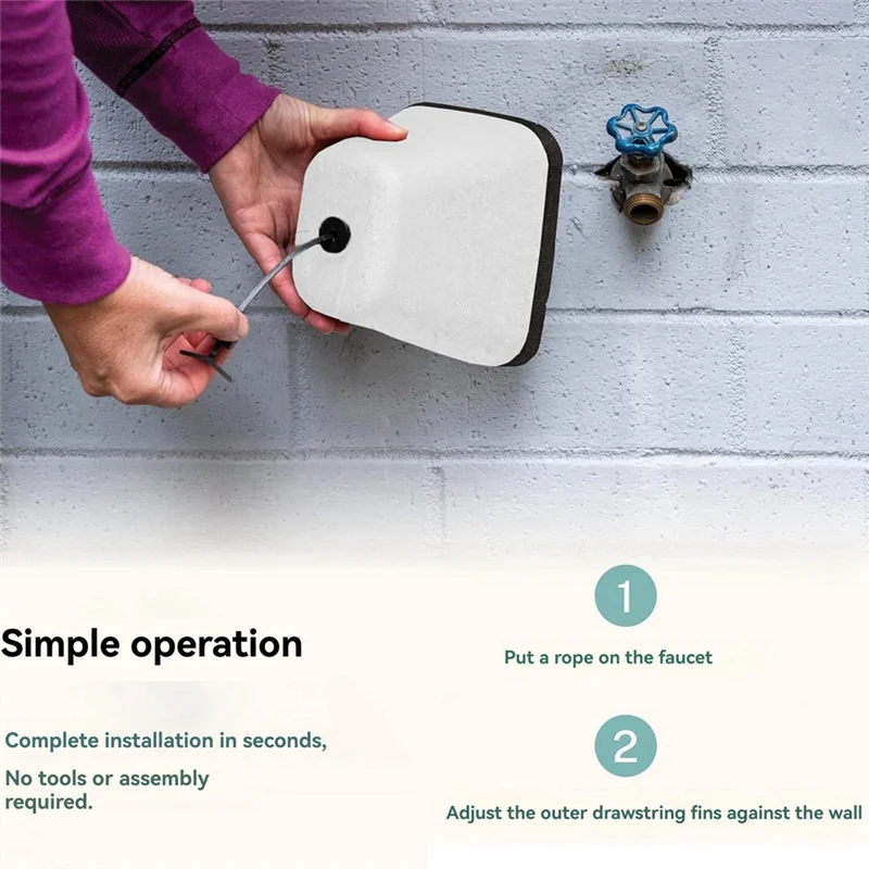 

RALCA-Outdoor Faucet Covers For Winter, Freeze Protection, Reusable Insulated Spigot Covers