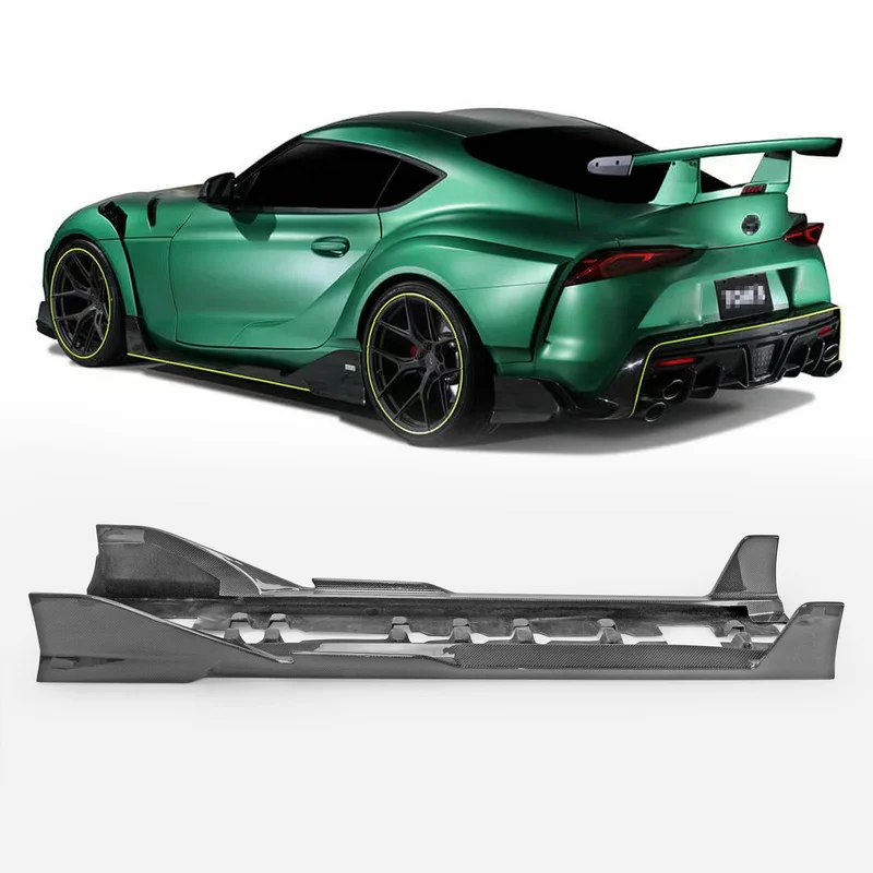 

For Toyota Supra A90 TMS Type Side Skirt (2pcs), Exterior Aero Sport Skirt, Direct Fit Mod Part