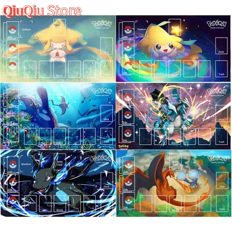 Mewtwo Vs Mega Mewtwo X TCG Playmat Gaming Mouse Pad Waterproof Non-slip Desk Mat