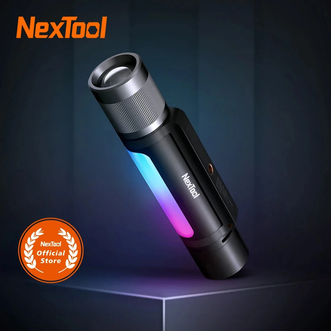 NexTool 12 in 1 Thunder Music Flashlight Speaker IPX4 Waterproof 900LM USB-C Powerbank Camping Outdoor Rechargeable Lamp Torch