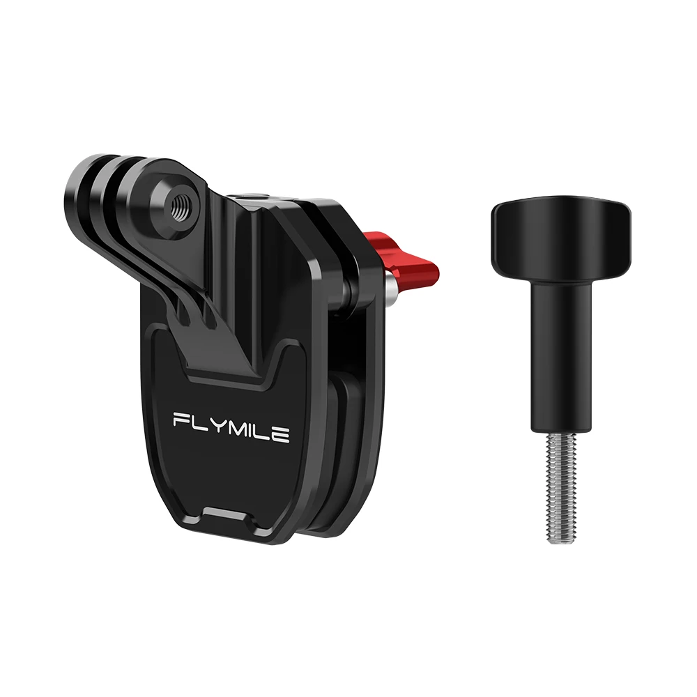 AliExpress Flymile Motorcycle Windshield Clip Camera Mount POV Cycling Video Recording for DJI Action/Insta360/GOPRO Camera Helmet mount