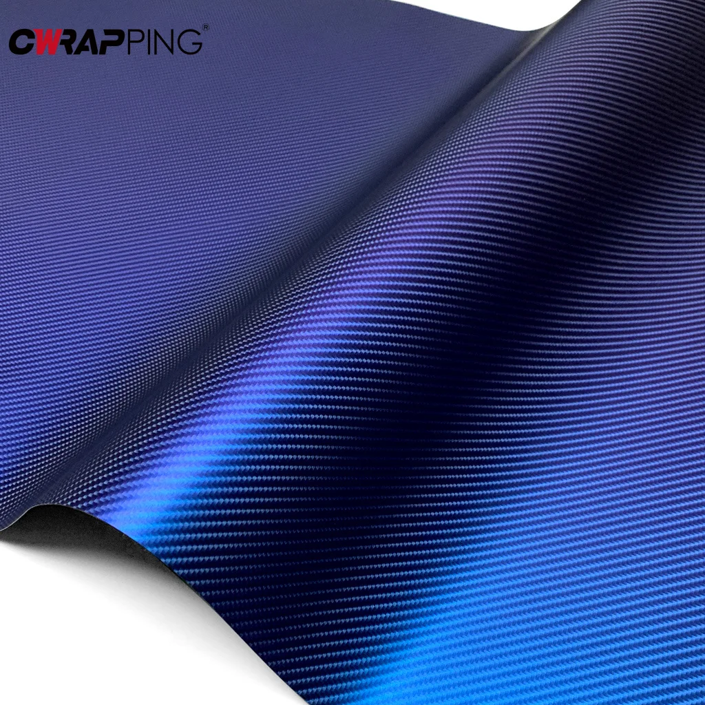 Stickers for Car Wrapping Vinyl Paper for Car Silent Face Glitter Carbon Fiber Blue Vehicle Decoration Body Covering Motorcycles