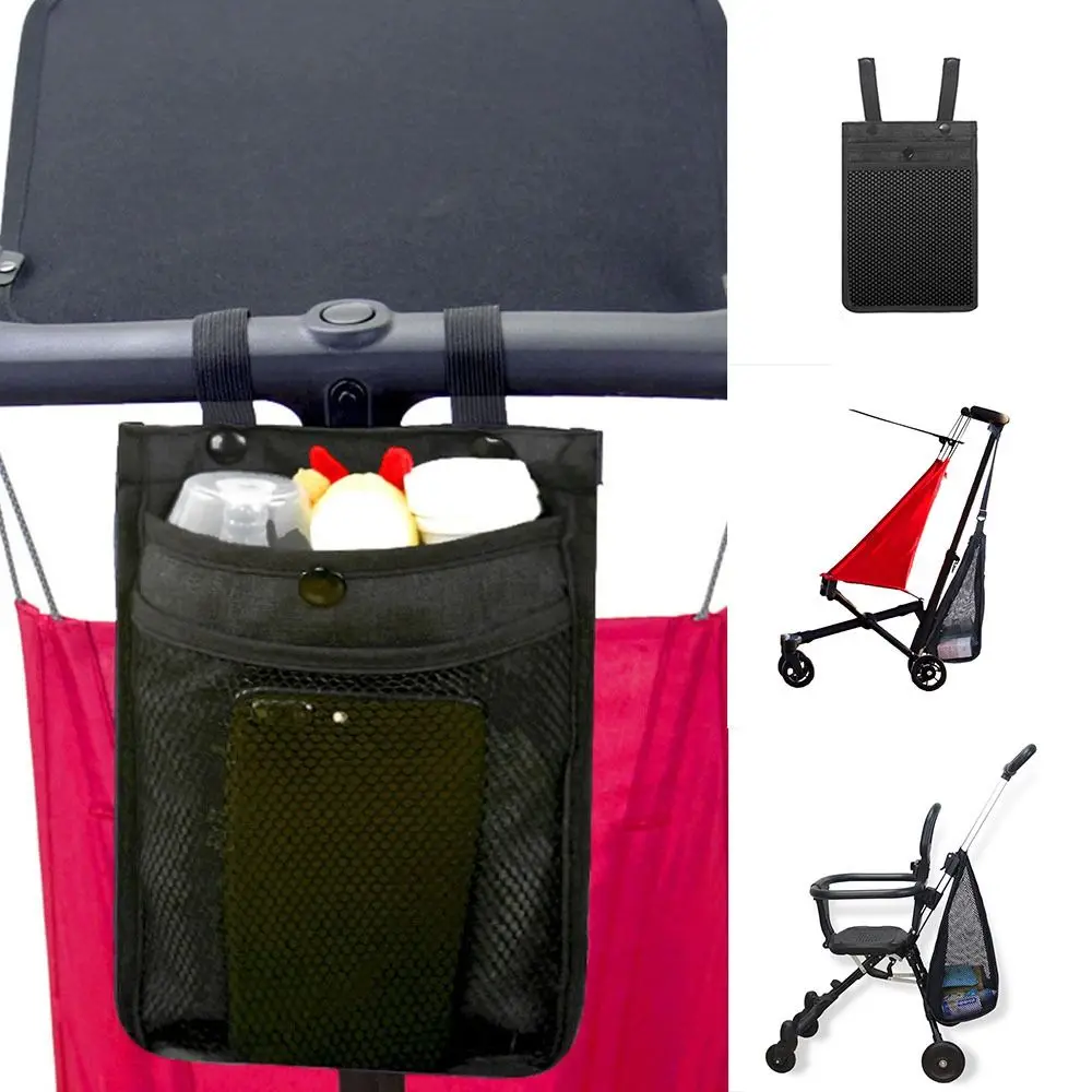 

Mesh Baby Stroller Net Pocket Solid Color Pram Buggy Hanging Carriage Bag Triangle Bag Stroller Accessories Baby Pram Organizer