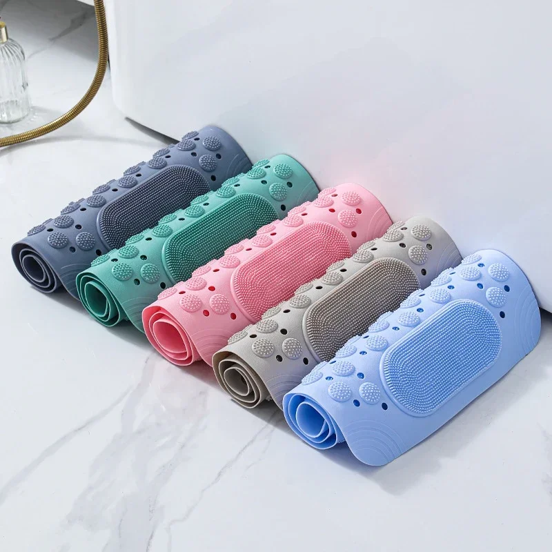 Square Household Massage Foot 2024 Summer Dedicated Bathroom Anti Slip Mat Pad Bathroom Water Washing Bathtub Mat Plastic Floor