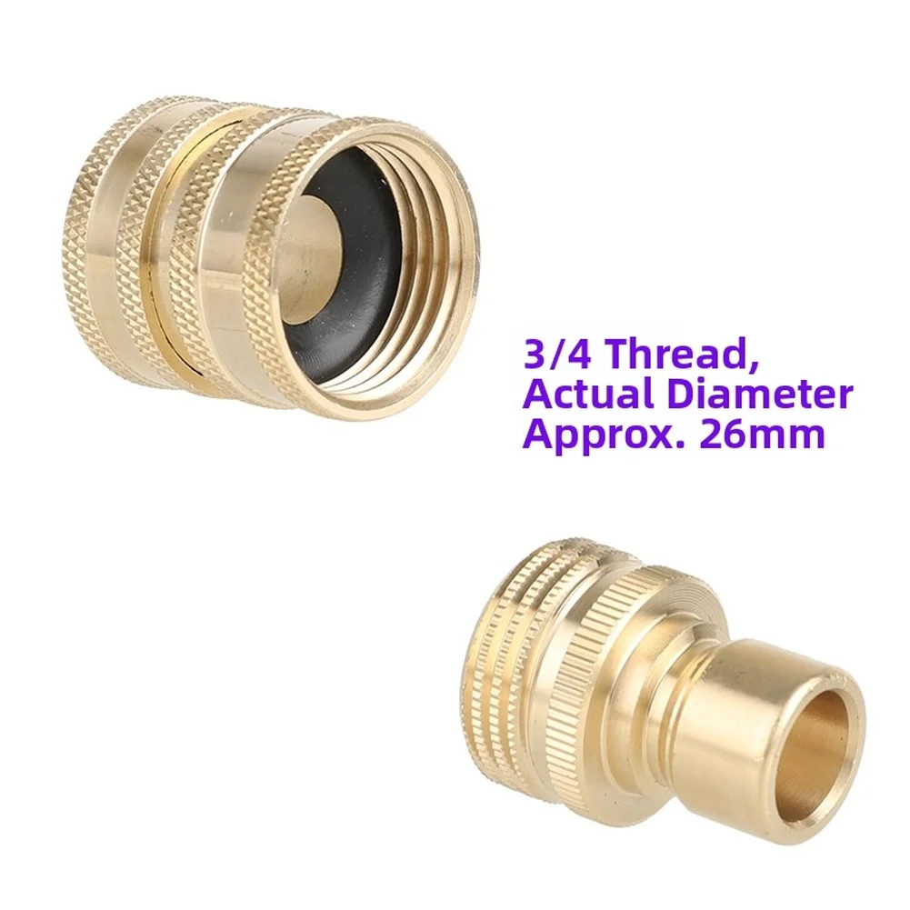 

3000psi 3 4 Brass Coupler For Garden Watering Brass Construction 3000psi Pressure Rating Tool-free Installation