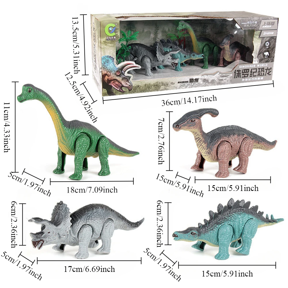 Dinosaur World Kinetic Play Set, Walking Cute Animal Toys, Moving Dinosaur Educational Toys, playset interattivi per bambini
