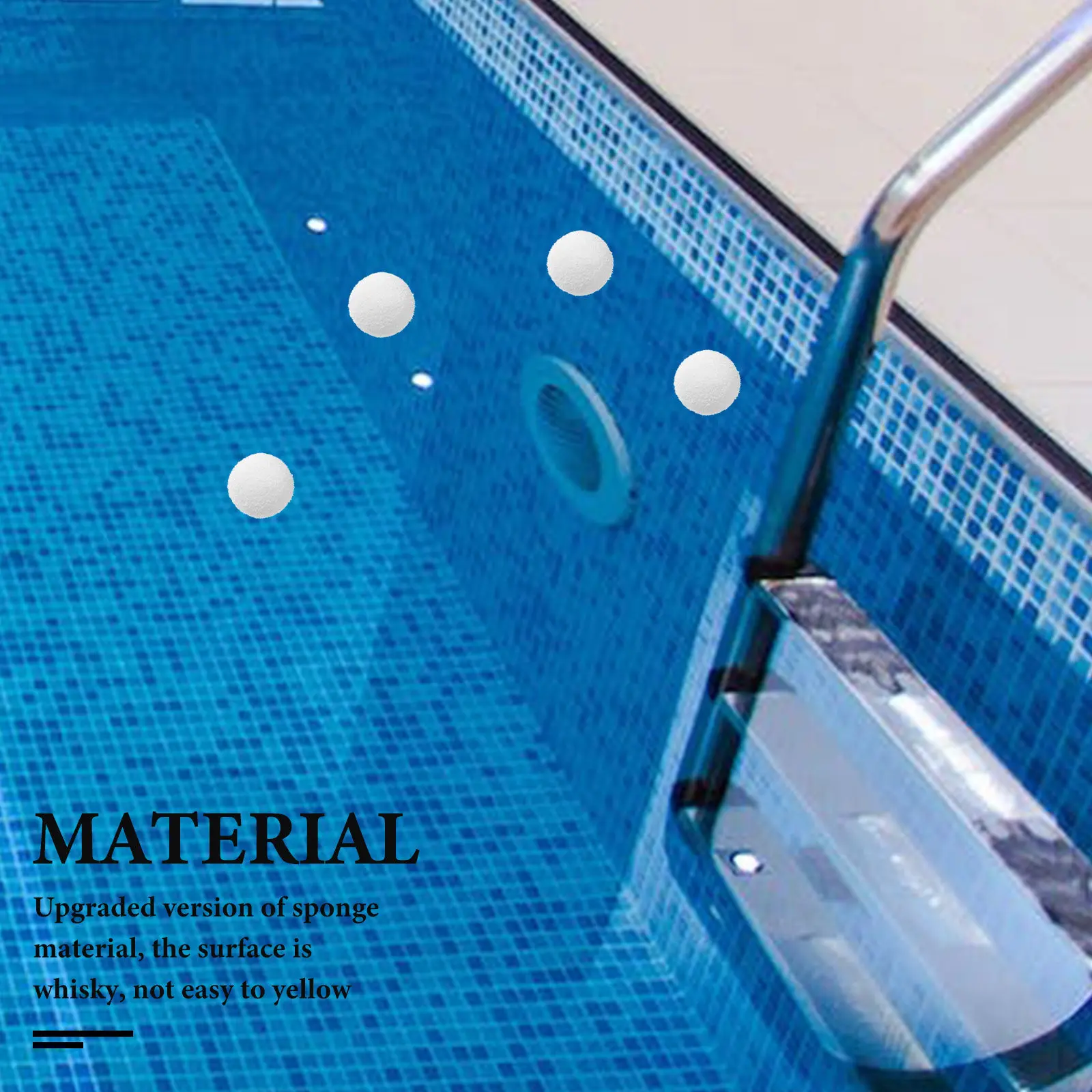 Swimming Pool Filter Balls 4 Pack High Elastic Oil Absorbing Sponge Reusable Fiber Media for Pool Cleaning