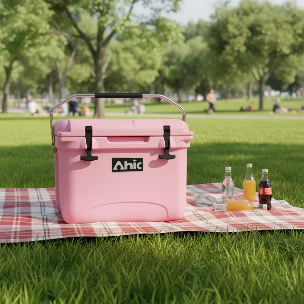 20L Modern Eco-Friendly PE Cooler Insulated Waterproof 5 Days Ice Retention for Wine Travel Outdoor Camping Fishing Ice Box
