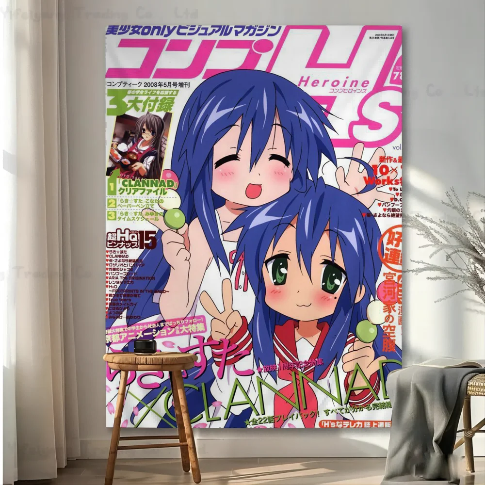 

Lucky Star Comedy Anime Chart Tapestry For Living Room Home Dorm Decor Art Home Decor