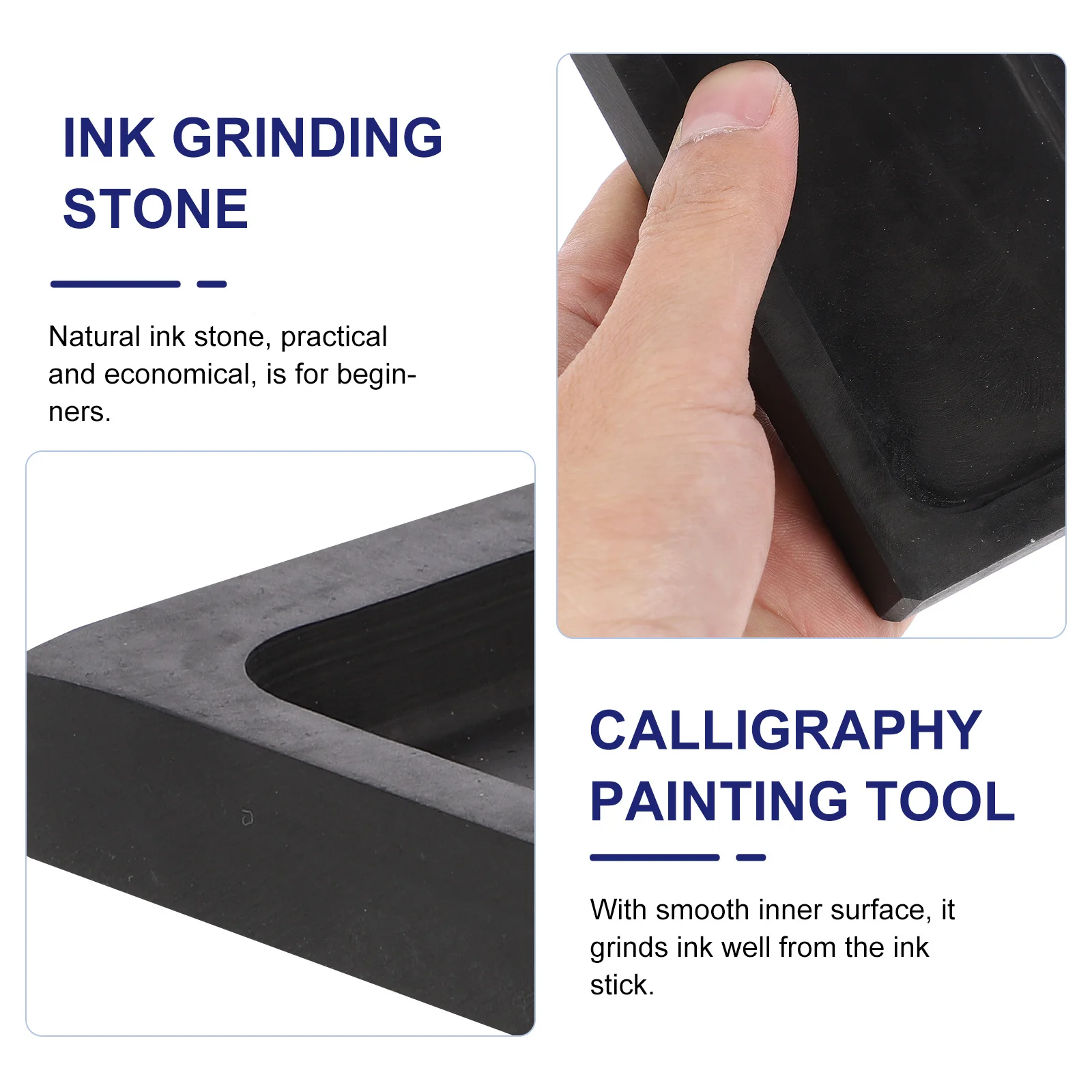 

1Pcs Natural Stone Inkstone Calligraphy Inkslab Practical and Economical 4 Inch Ink Grinding Inkstone Ink Grinding Stone