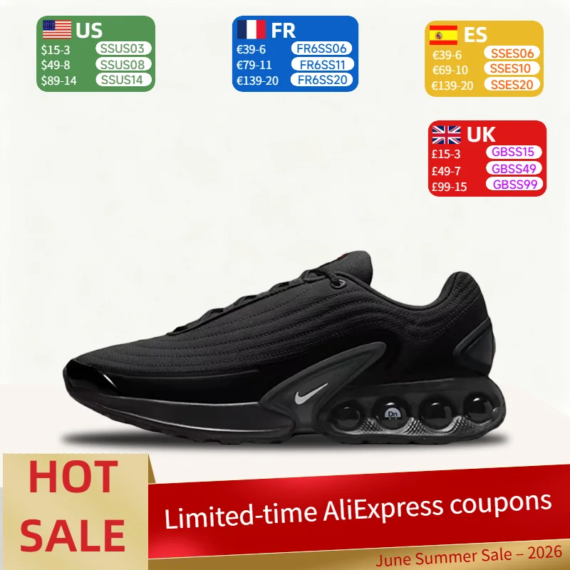 

Nike Air Max Dn Comfortable,Wear-resistant, Soft,Breathable, Abrasion-resistant Low-top Running Shoes for Men - Black HV4528-002