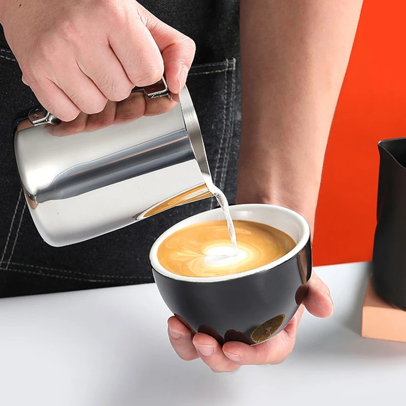 Stainless Steel Milk Frothing Pitcher Espresso Coffee Pitcher Barista Craft Latte Cappuccino Milk Cream Cup Frothing Jug Pitcher