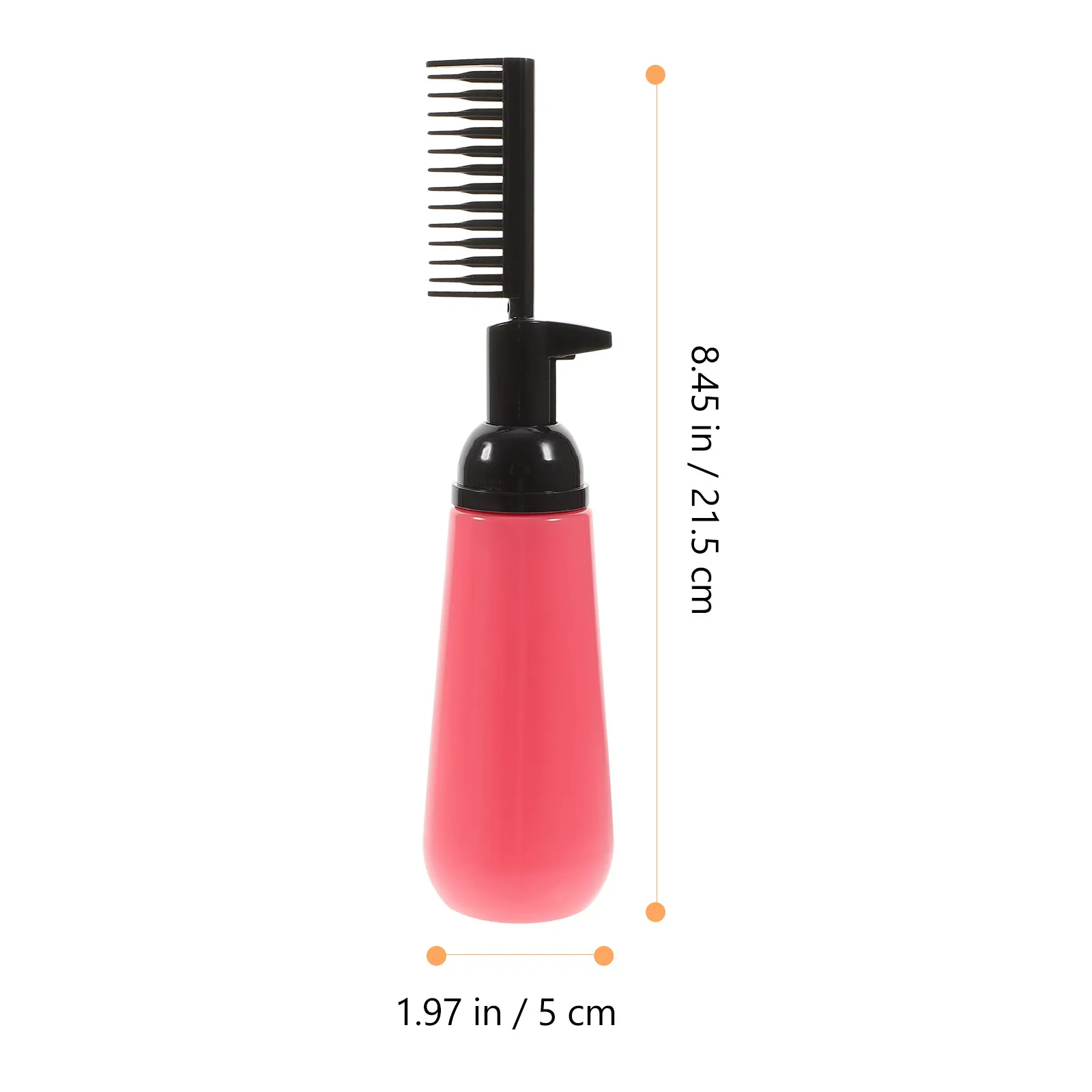 3Pcs Salon Hair Dye Bottle Comb Easy Press Pump Design Hair Dyeing Brush Bottle for Even Coverage Disentangling Smooth Teeth