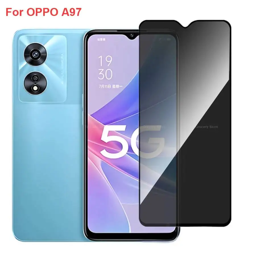 

Oppo A97 PFTM10 Anti Spy Privacy Tempered Glass Protector Compatible For Oppoa97 Full Cover Screen Phone Film
