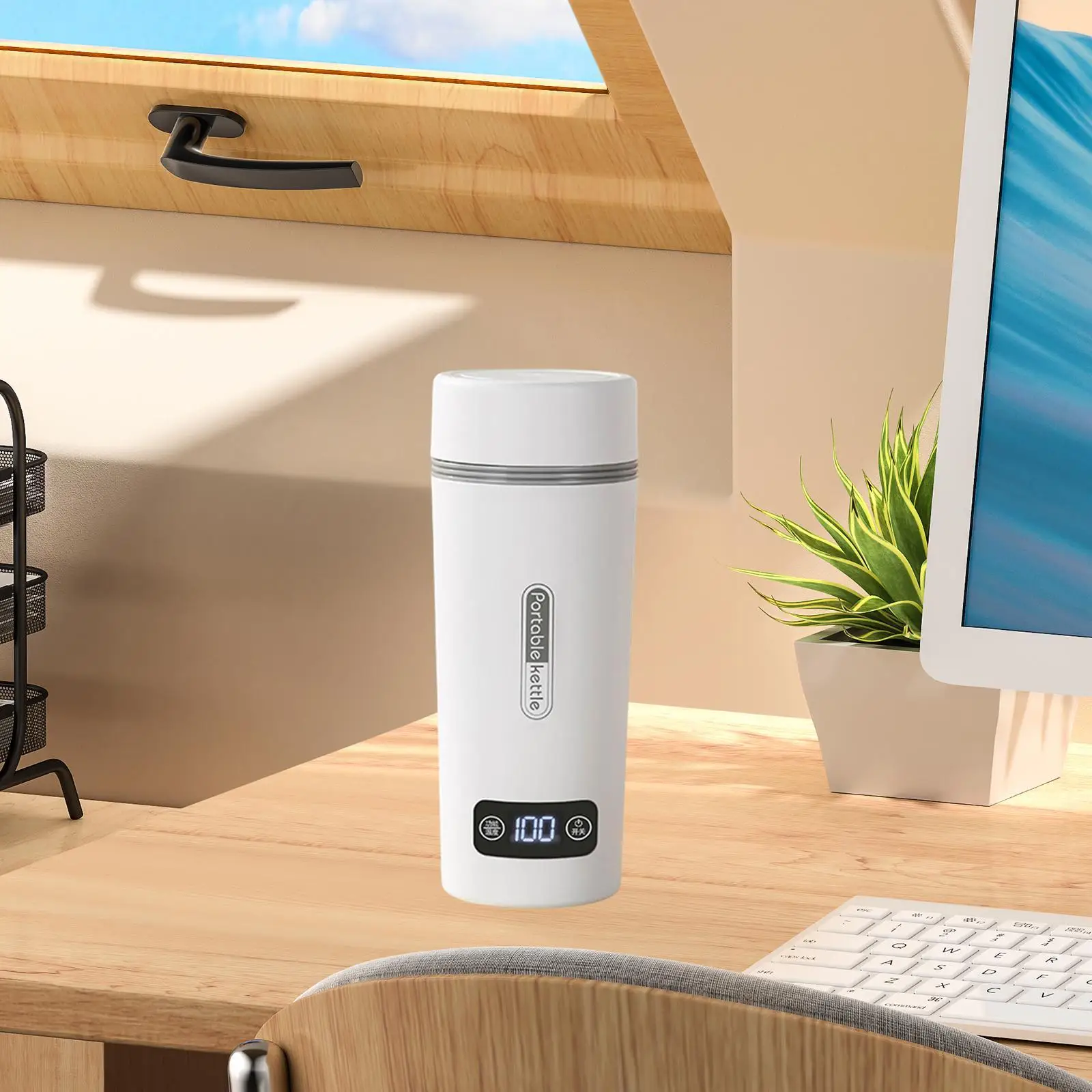 Mini Electric Kettle for Boiling Water Personal Portable Tea Kettle with Keep Warm for Office Dorm