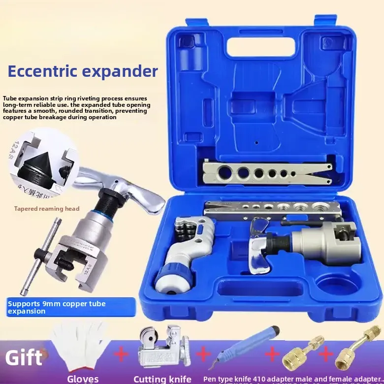 Copper Tube Flaring Tool VFT908 Eccentric Swaging Expander Metric Imperial 9mm HVAC AC Refrigeration Compact Tool