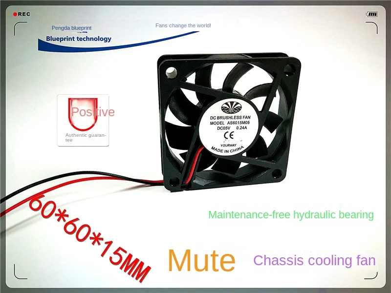 New Mute As6015m05 6015 6cm 60*60 * 15MM 5V Hydro Bearing Cooling Fan