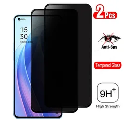 Protector de pantalla de privacidad para Oppo Find X5 X3 Lite, vidrio templado antiespía para Oppo Reno 5 Lite 7 6 Pro 7 4G 7Z 5G 8 Pro Plus A35